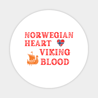 Norwegian Heart Viking Blod. Gift ideas for historical enthusiasts. Magnet